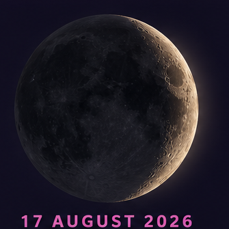 Moon on 17 August 2026